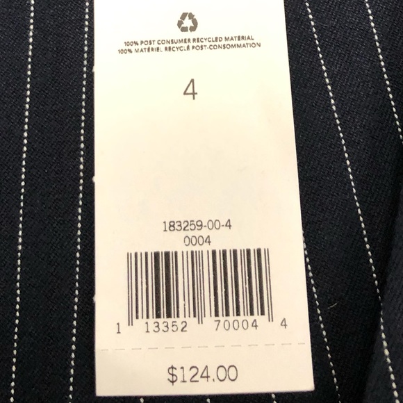 Banana republic navy pinstripe vest, NWOT - Picture 3 of 3